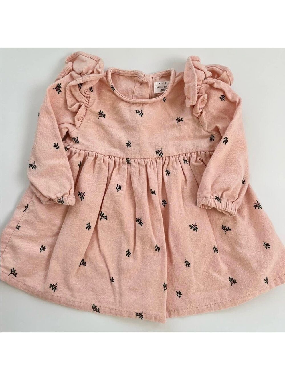 🩵 4/$20 Rise Little Earthling Long Sleeve Ruffle Holiday Dress
